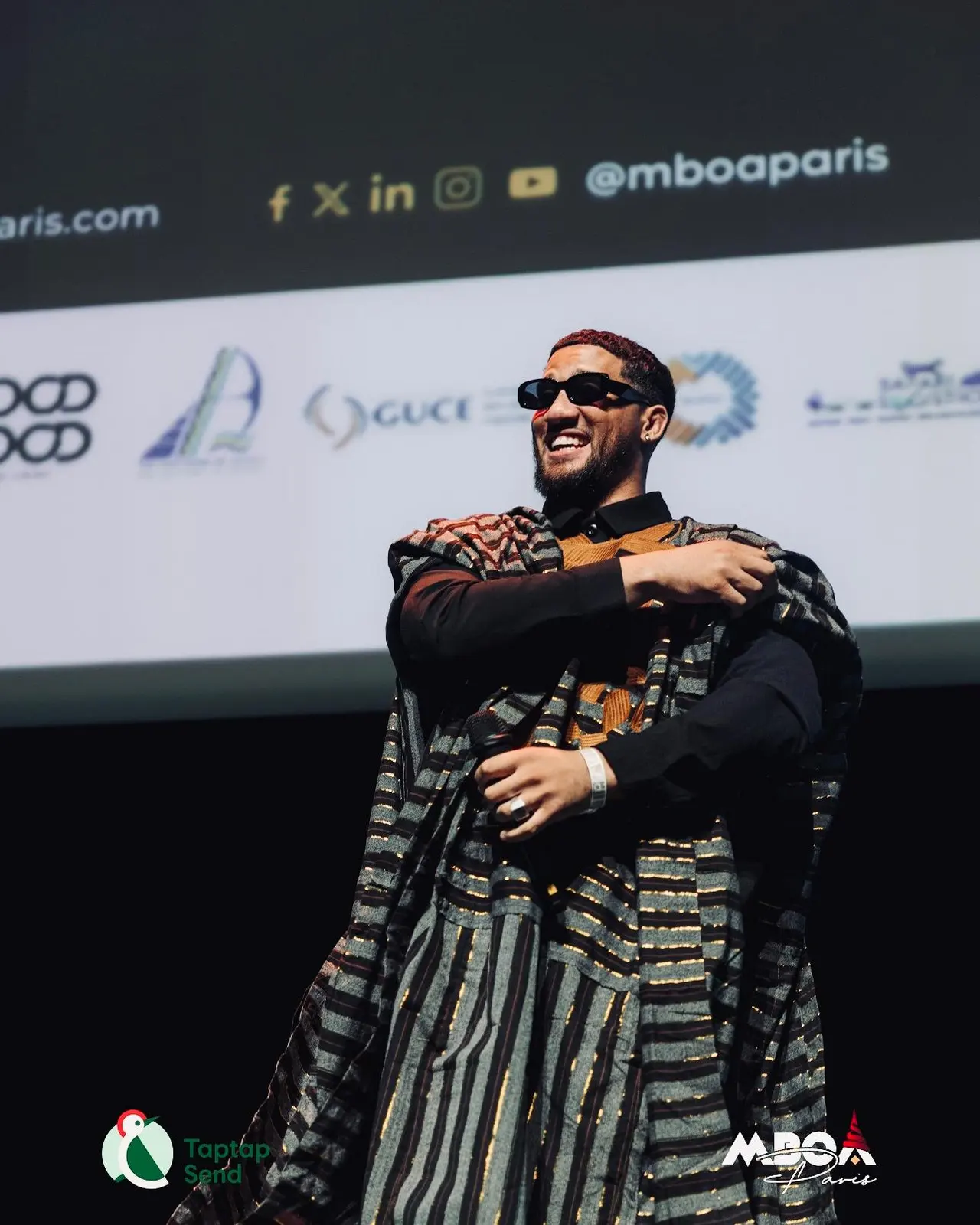 Randy Guine sur scène au gala MBOA Paris